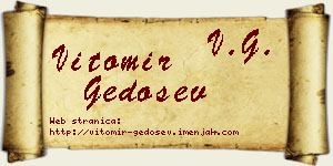 Vitomir Gedošev vizit kartica